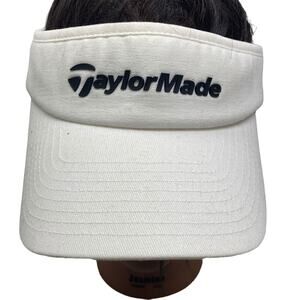 Taylormade Visor Womens Small Medium White Spell Out Flexfit